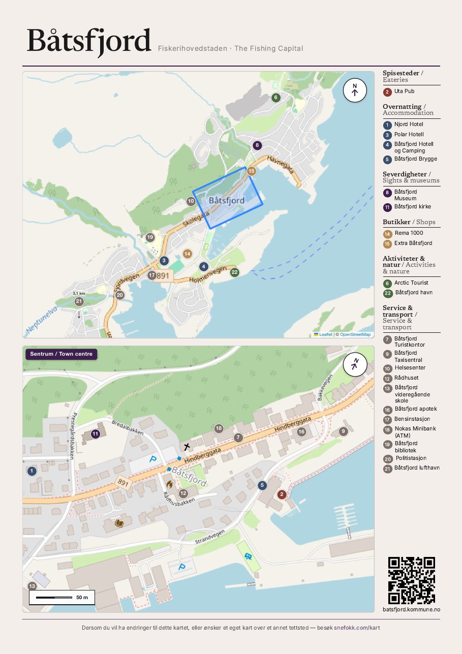 Båtsfjord turistkart